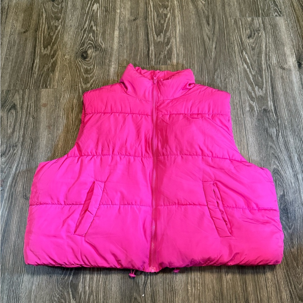 No Boundaries Pink Quilted Puffer Vest